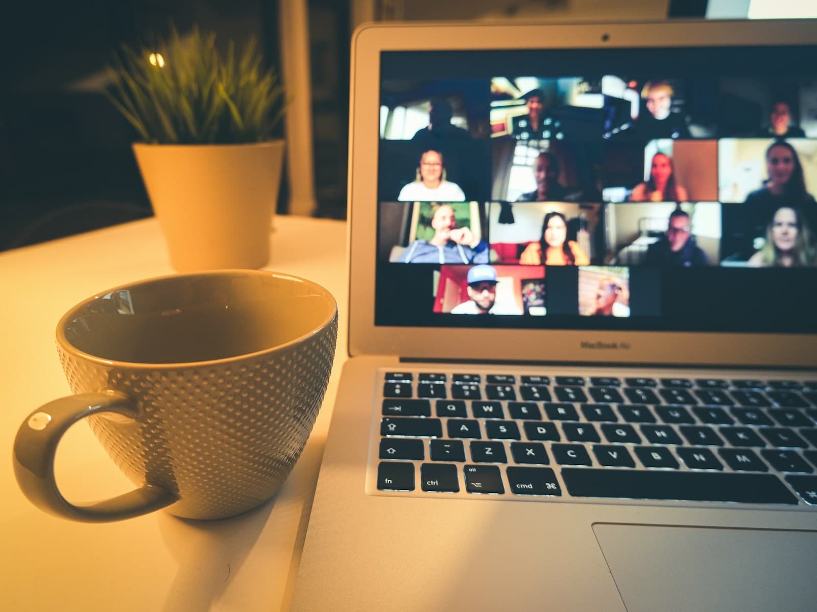A video call with a shortlist of candidates